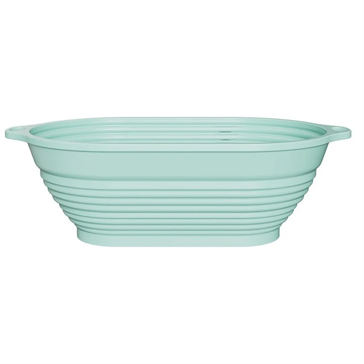 green silicone dough fermentation bowl